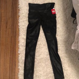 Brand new Faux leather Spanx Leggings